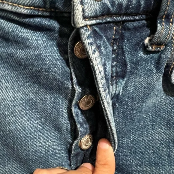 Old Navy Women's Distressed Blue Jean Shorts - Picture 2 of 5